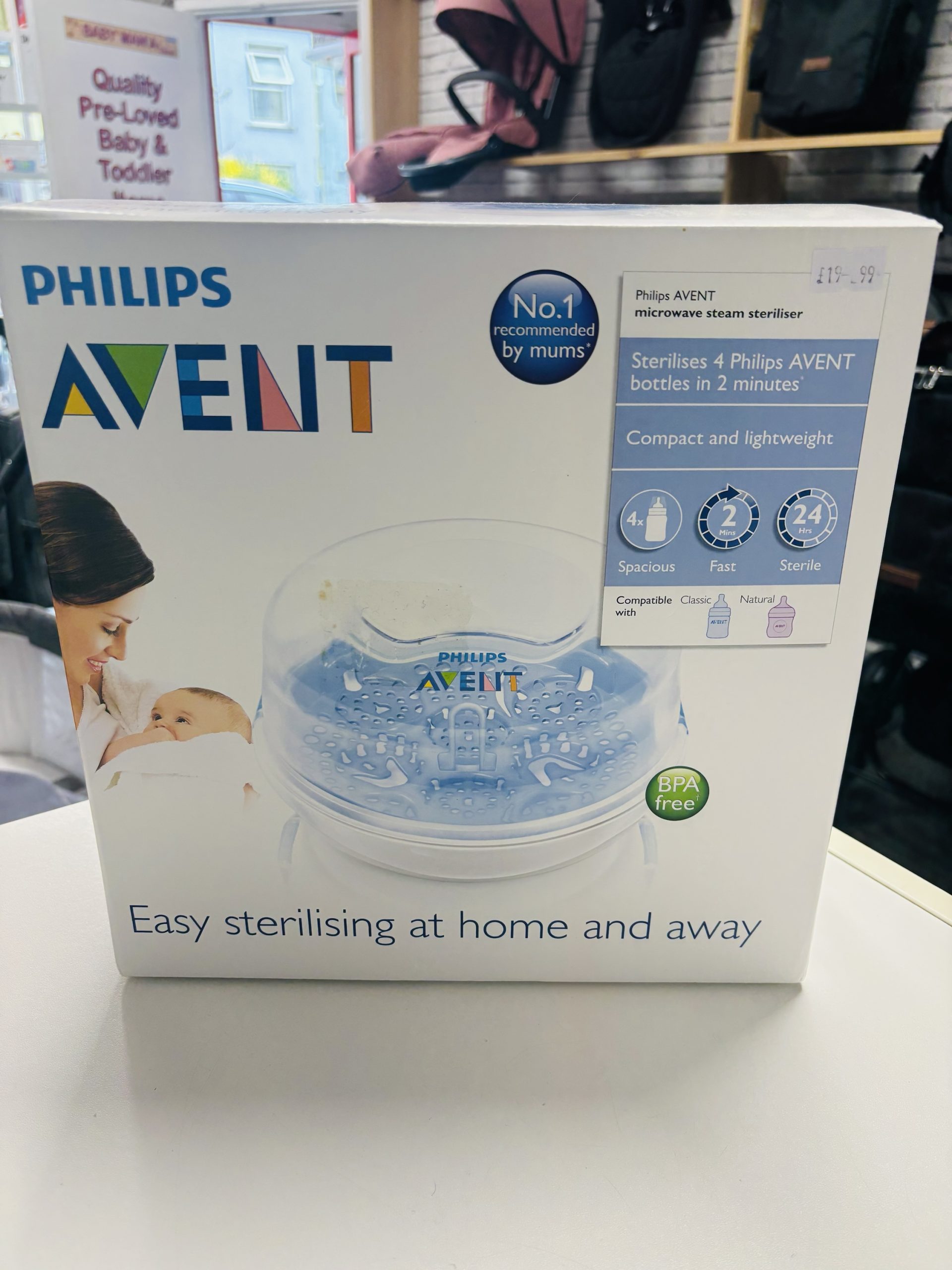 NEW PHILIPS AVENT MICROWAVE STERILISER ( BOX OPENED ONLY). - Image 3