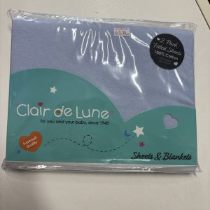 CLAIR DE LUNE PK X 2 MOSES BASKET SHEETS.